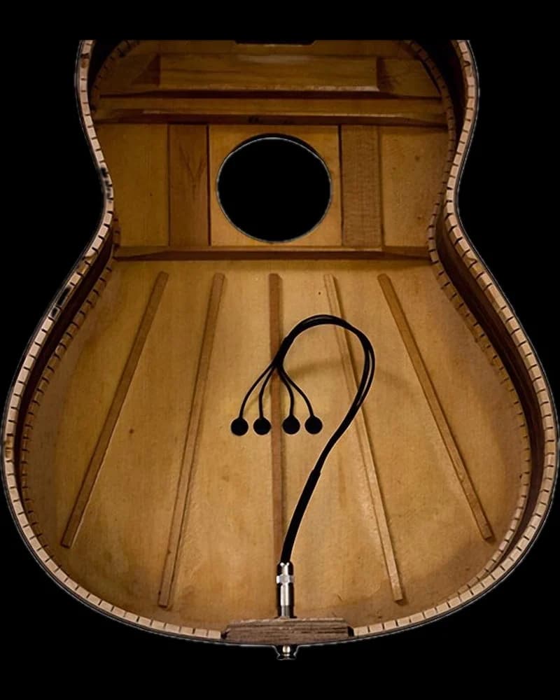 K&K system installed inside a classical guitar body
