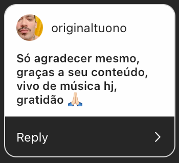 Depoimento de aluno do curso Produtor Pro