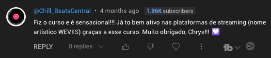 Depoimento de aluno do curso Produtor Pro