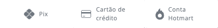 Bandeiras de pagamento aceitas
