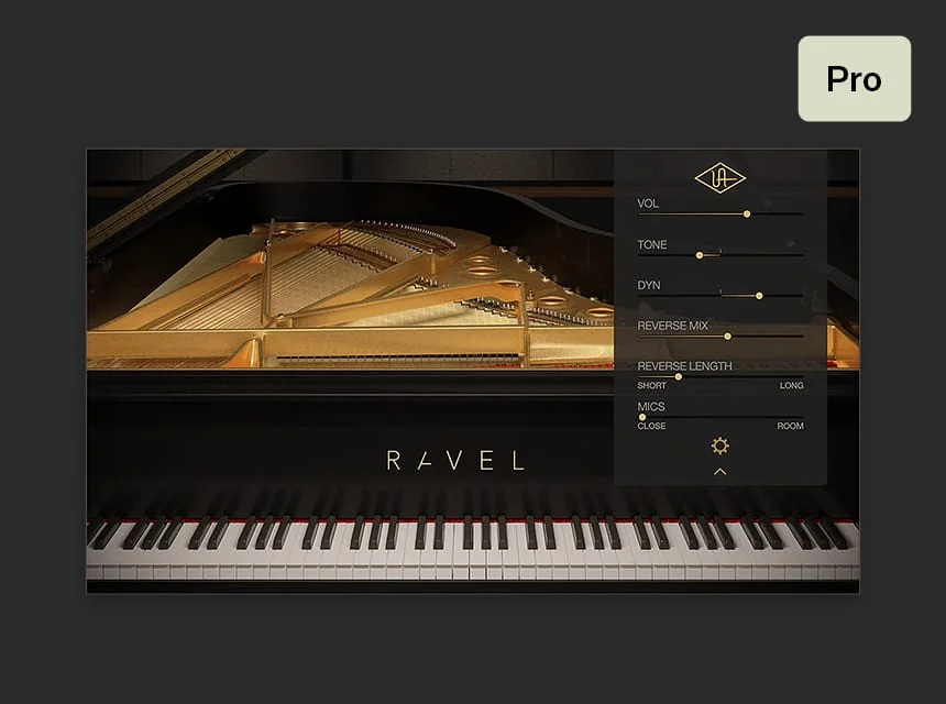 O piano virtual Ravel incluído na LUNA